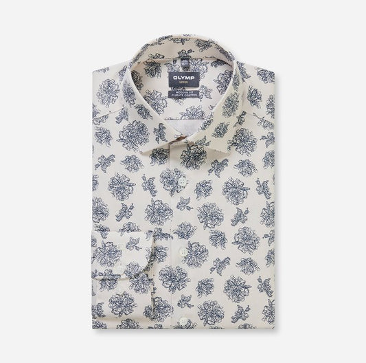 Luxor Modern Fit Beige Blauw