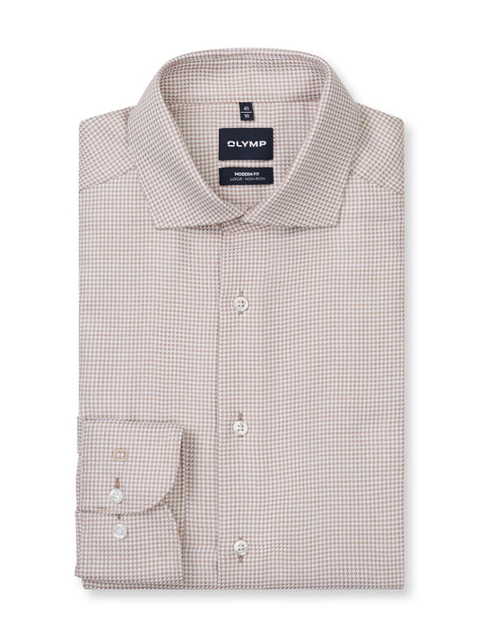 Luxor Modern Fit Beige Print