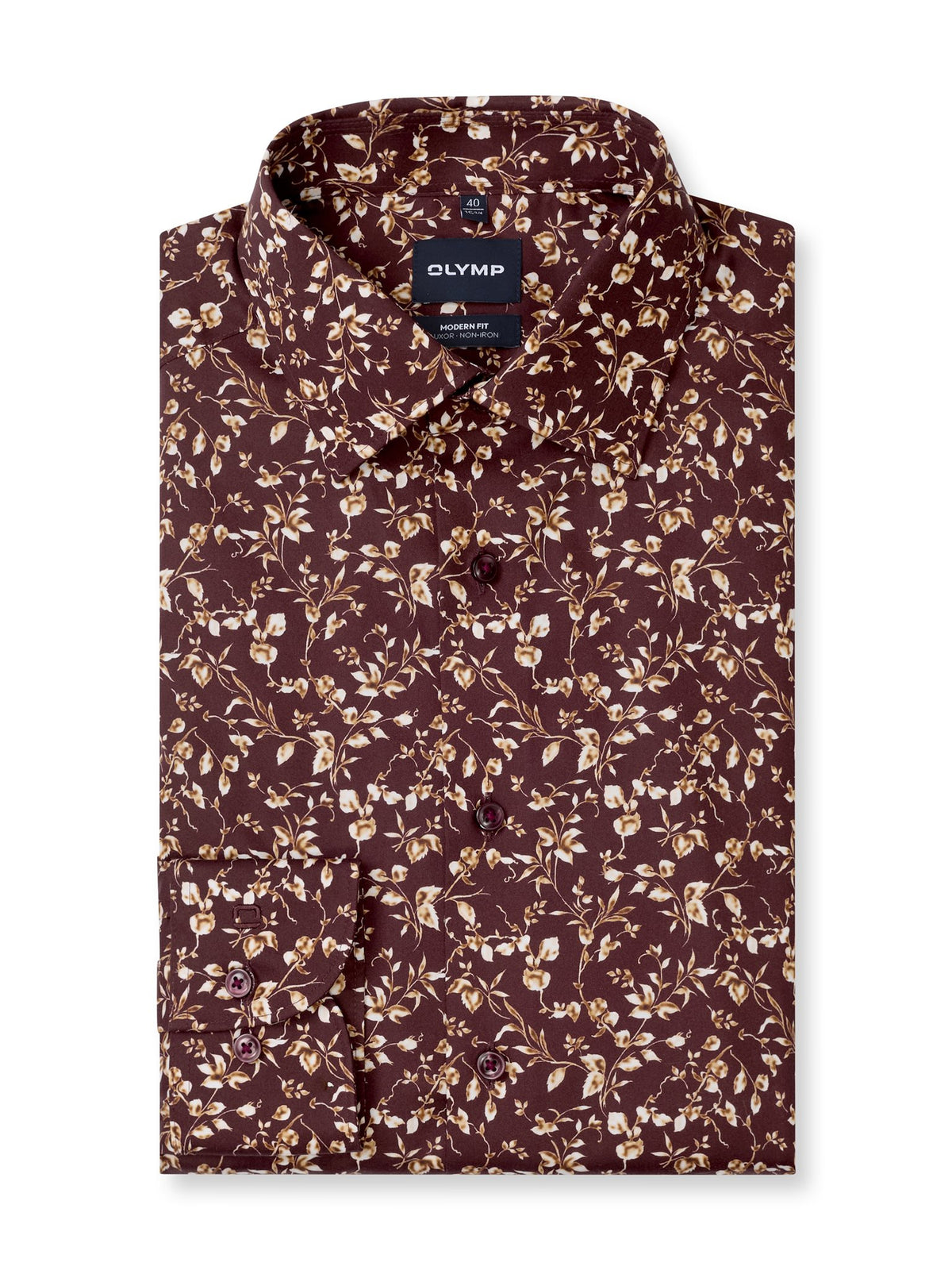 Luxor Modern Fit Rood Print