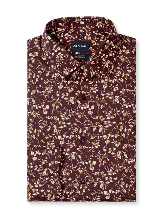 Luxor Modern Fit Rood Print