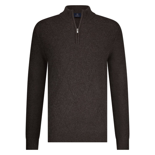 Otto Pullover Zip Coffee