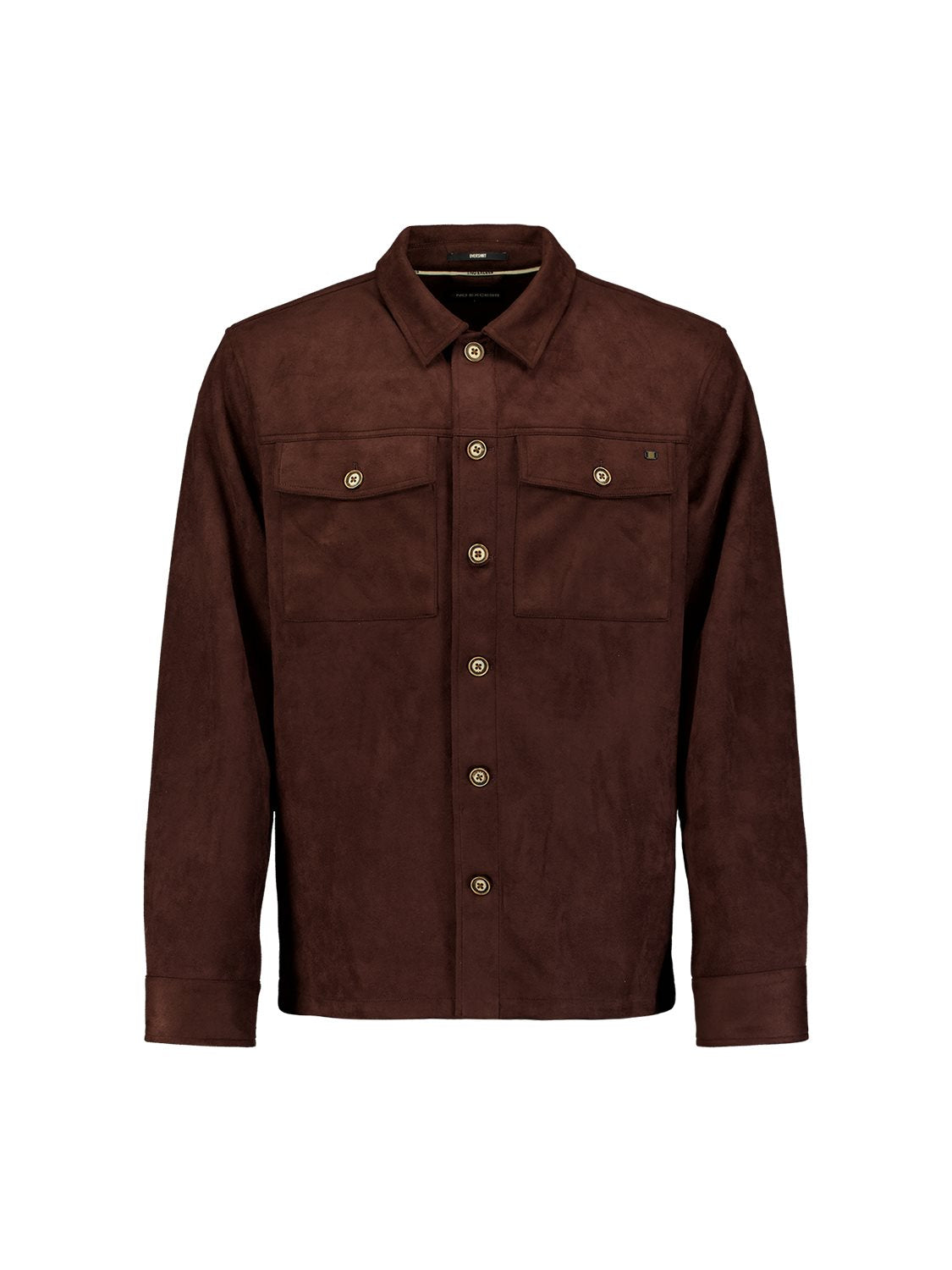 Overshirt Button Dark Brown