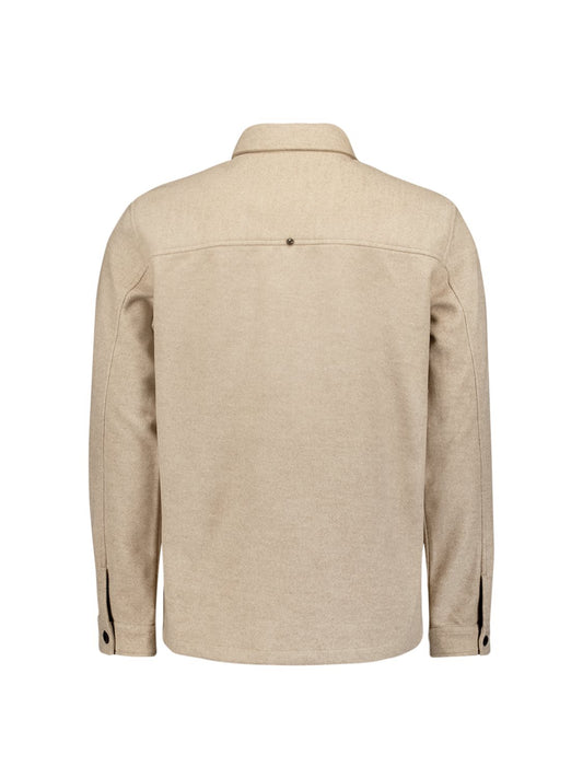 Overshirt Button Melange Khaki