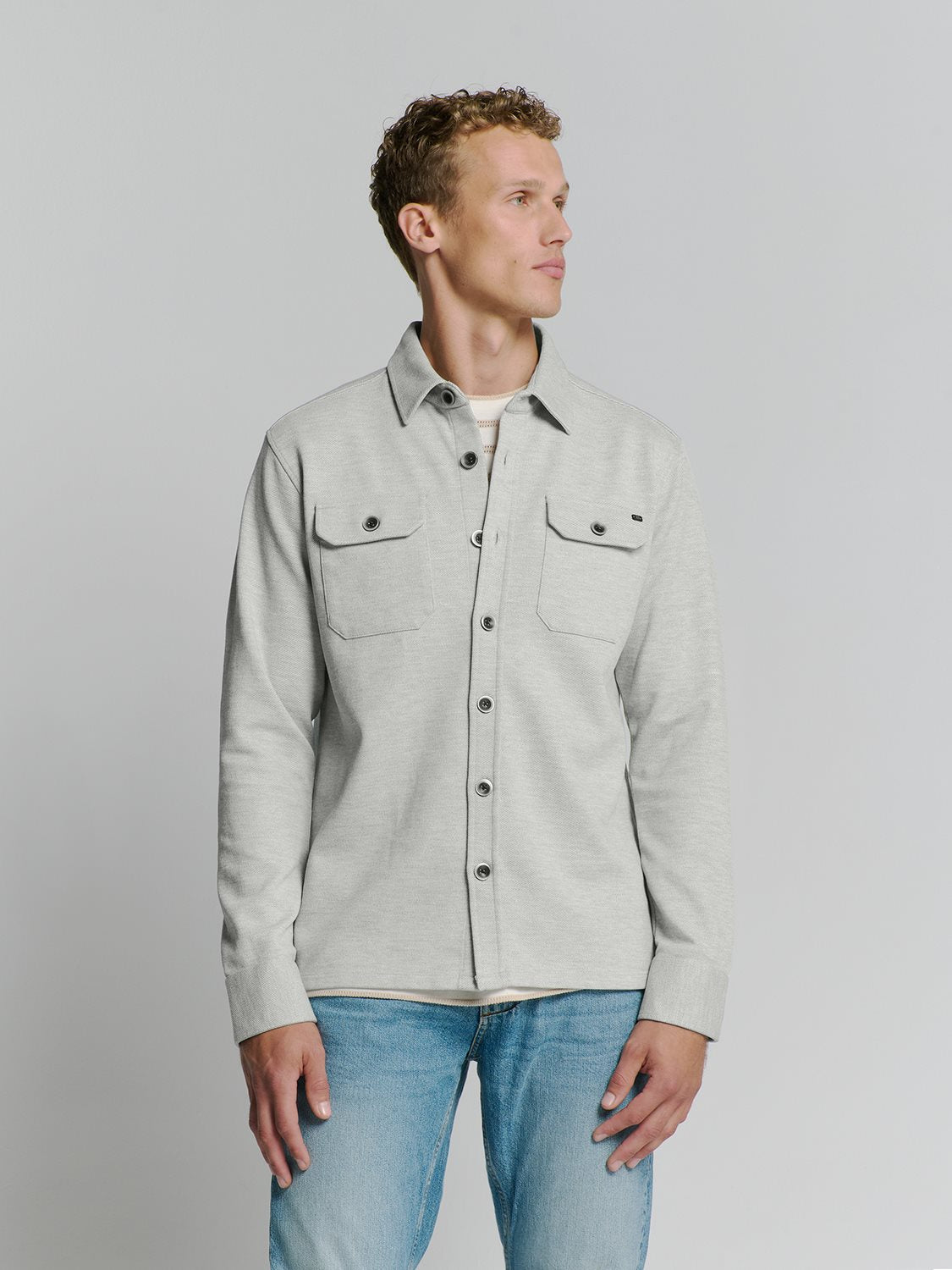 Overshirt Sweat Grey Melange