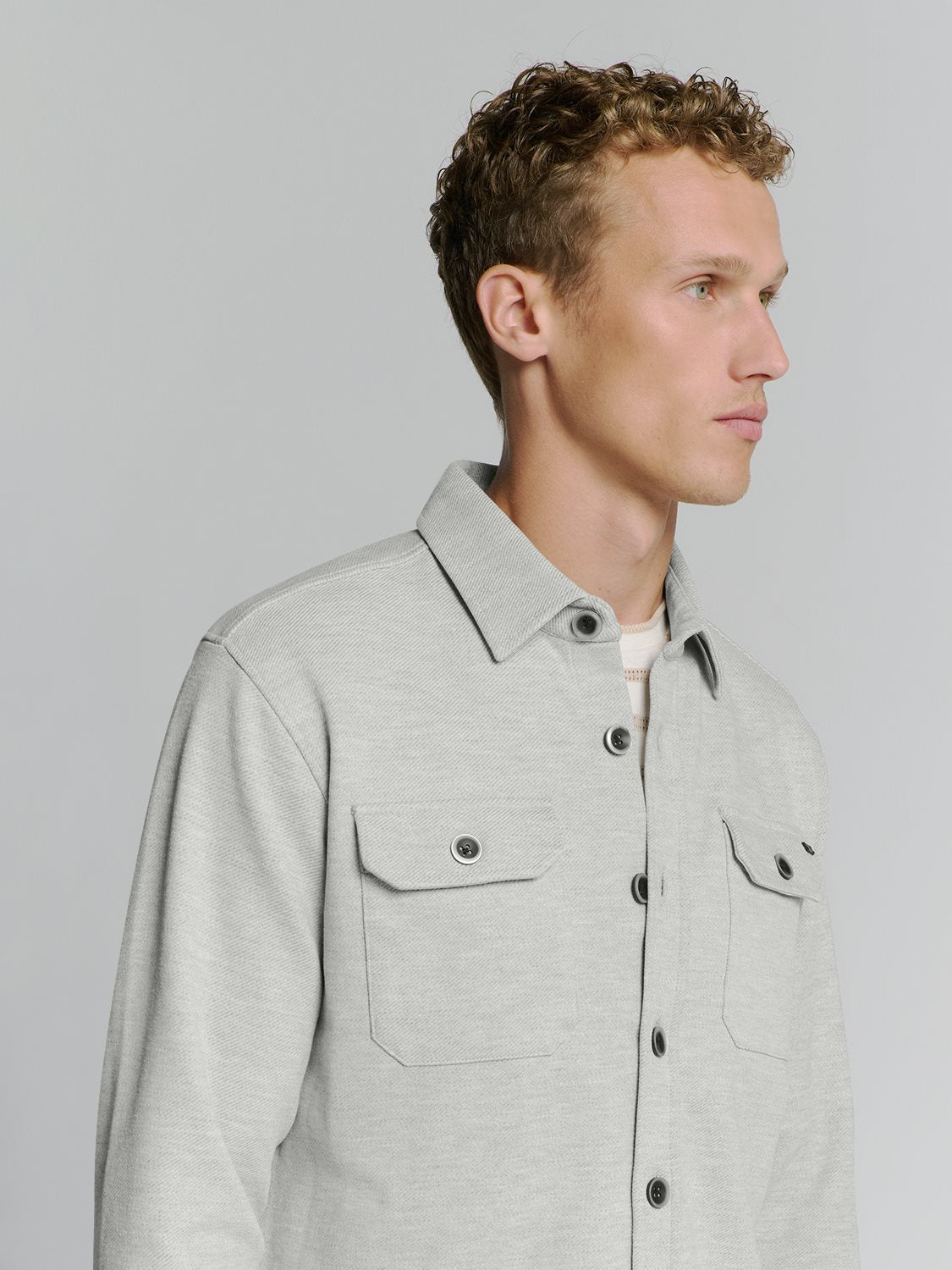 Overshirt Sweat Grey Melange