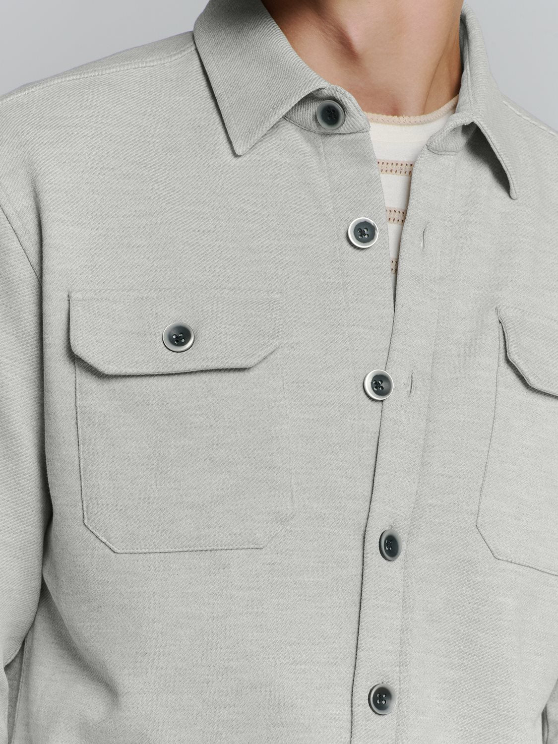 Overshirt Sweat Grey Melange