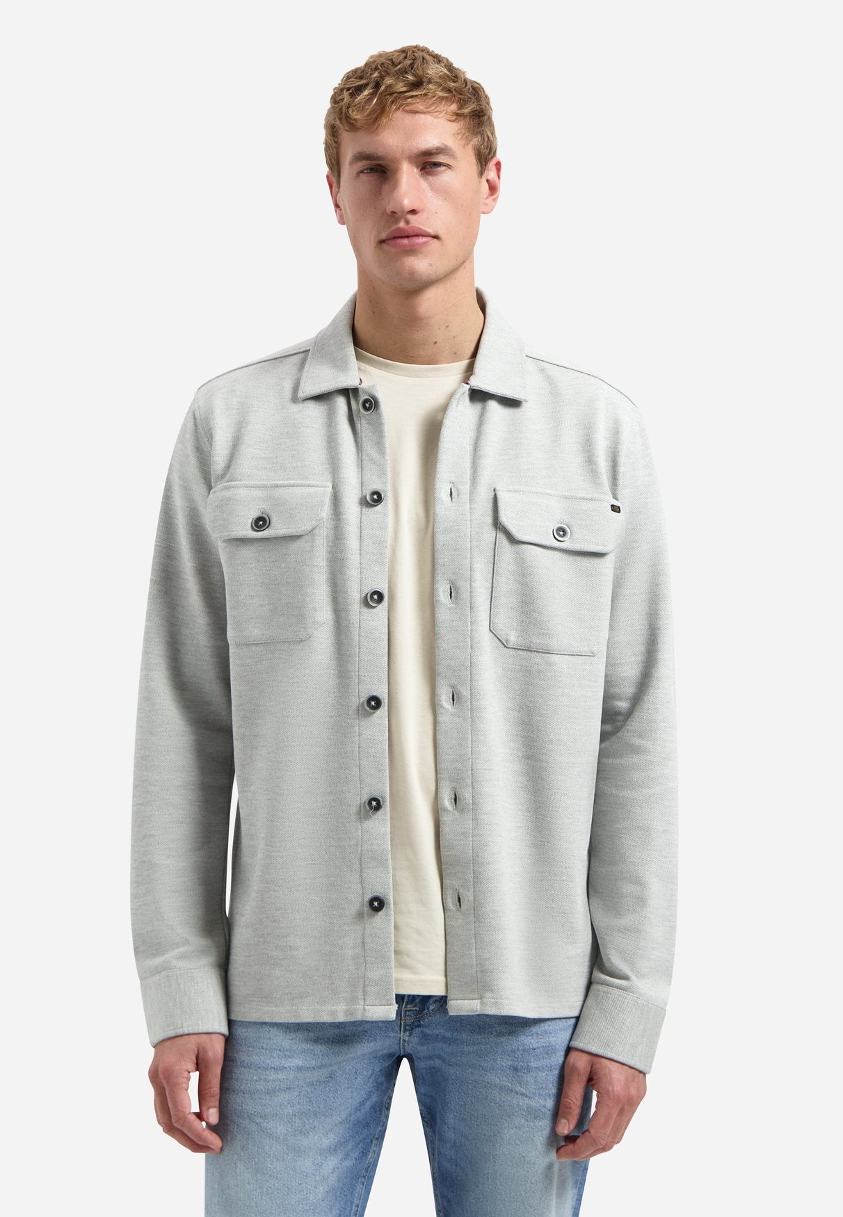 Overshirt Twill Grey Melange