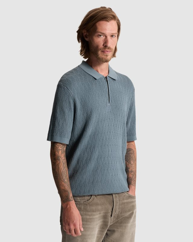 Polo Cotton Modal Blue Mirage