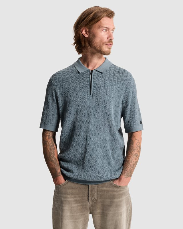 Polo Cotton Modal Blue Mirage