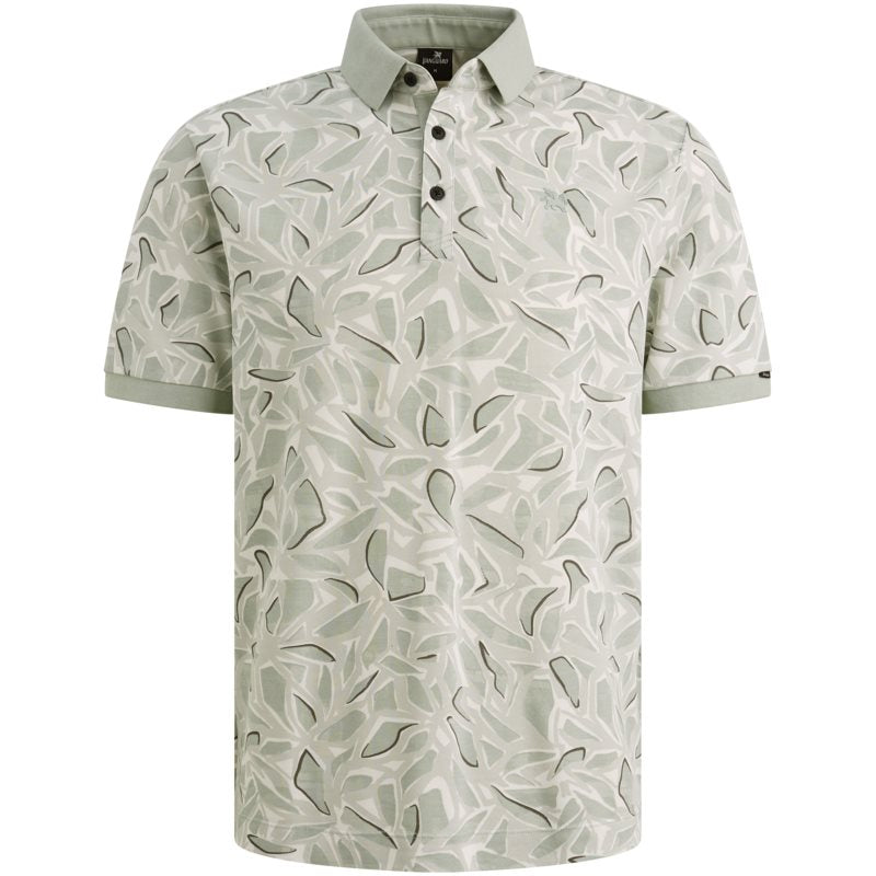 Polo Pique Aqua Grey