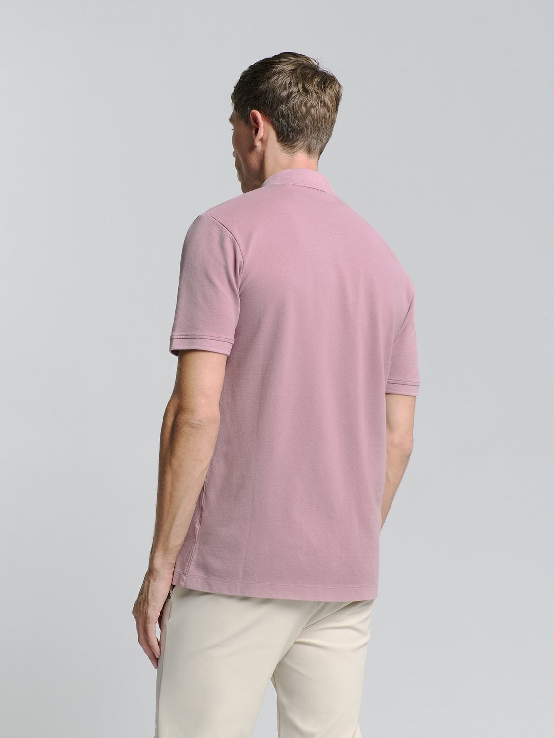 Polo Pique Garment Dyed Mauve