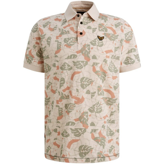 Polo Print Pique Cloud Pink
