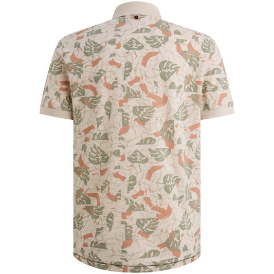 Polo Print Pique Cloud Pink