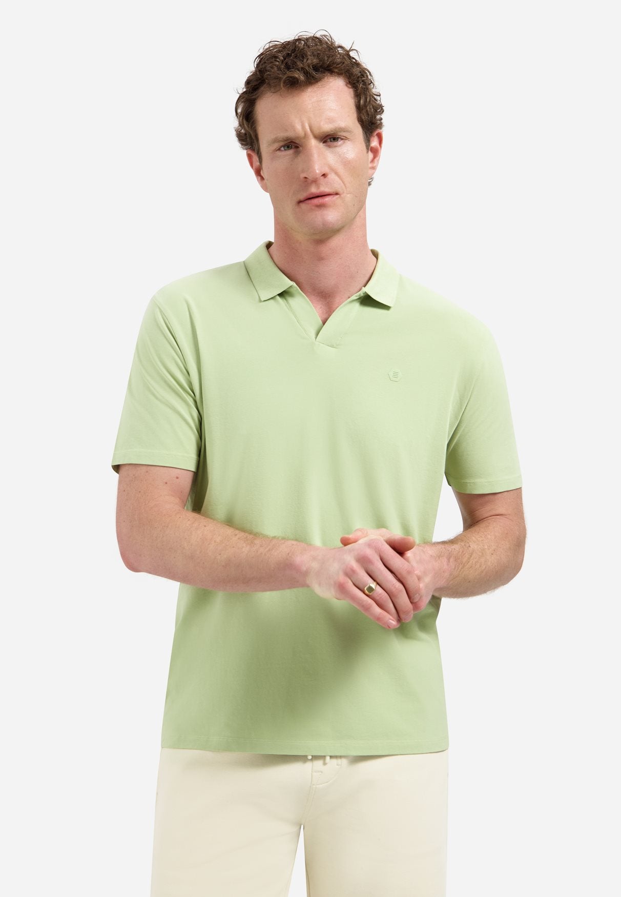 Polo V-Collar Clean Green