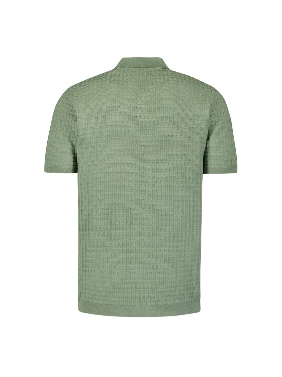 Polo V Solid Jacquard Green