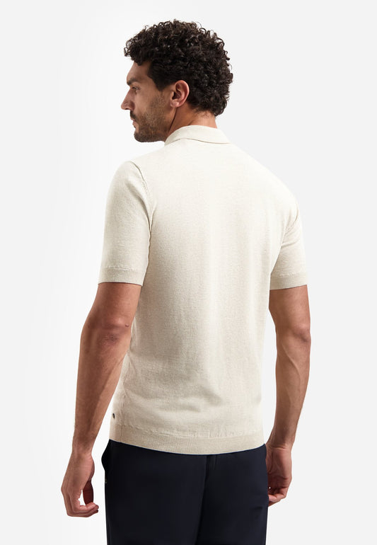 Polo Zip Melange Desert