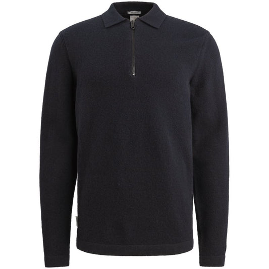 Poloshirt Wool Blend Sapphire