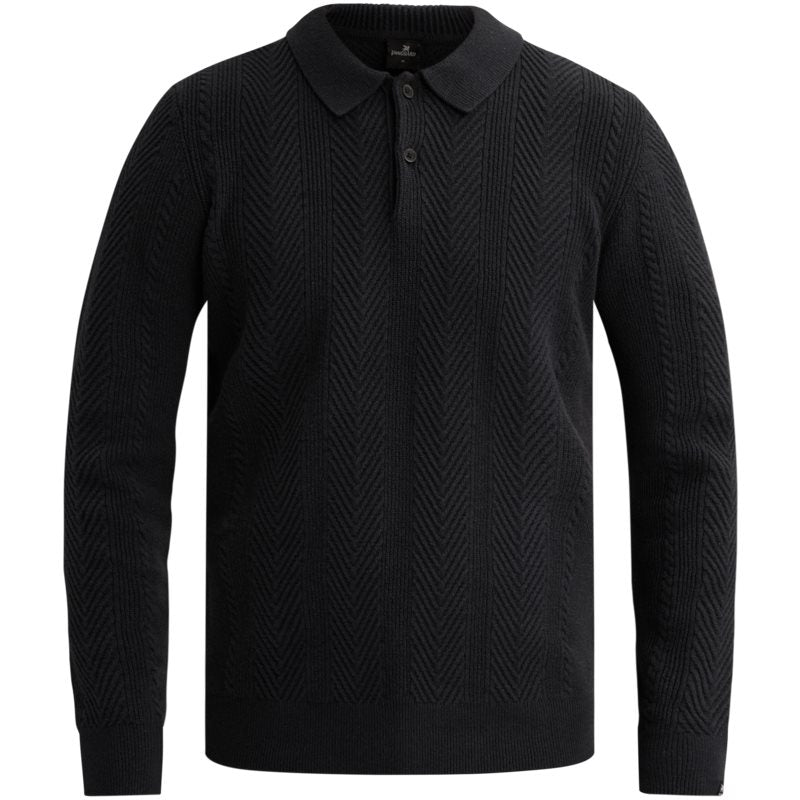 Pullover Button Collar Navy