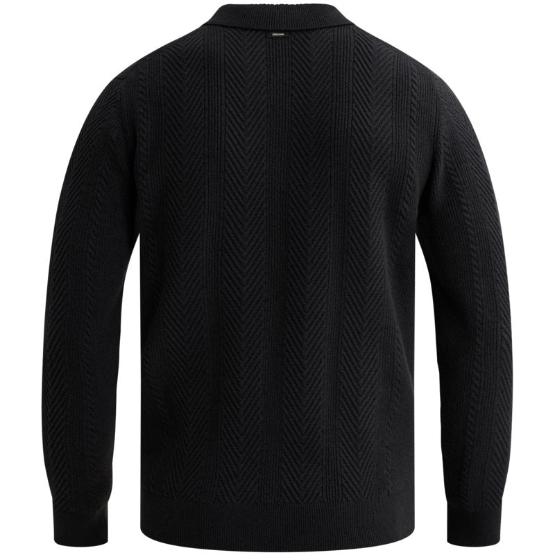 Pullover Button Collar Navy