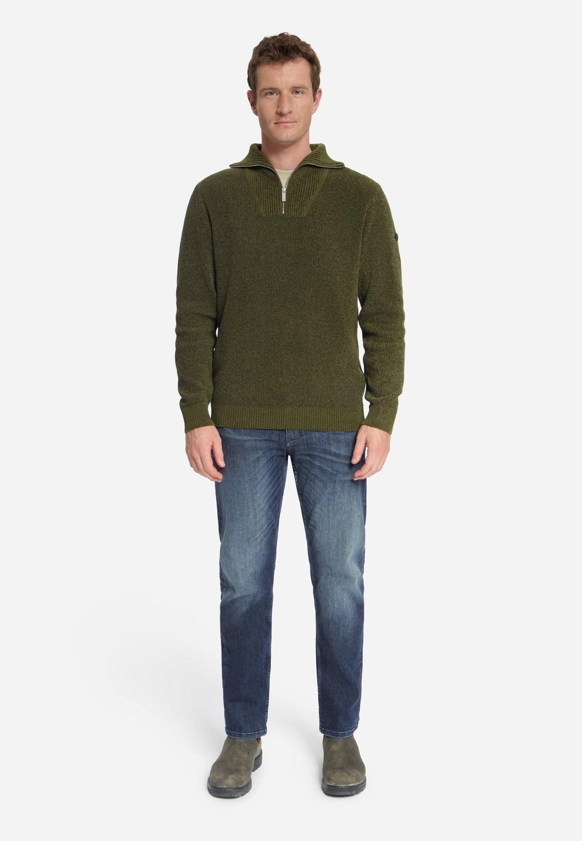 Pullover High Neck Moss