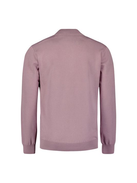 Pullover Zip Melange Mauve
