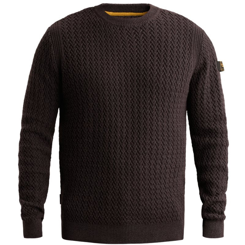 R-neck Mouline Dark Aubergine