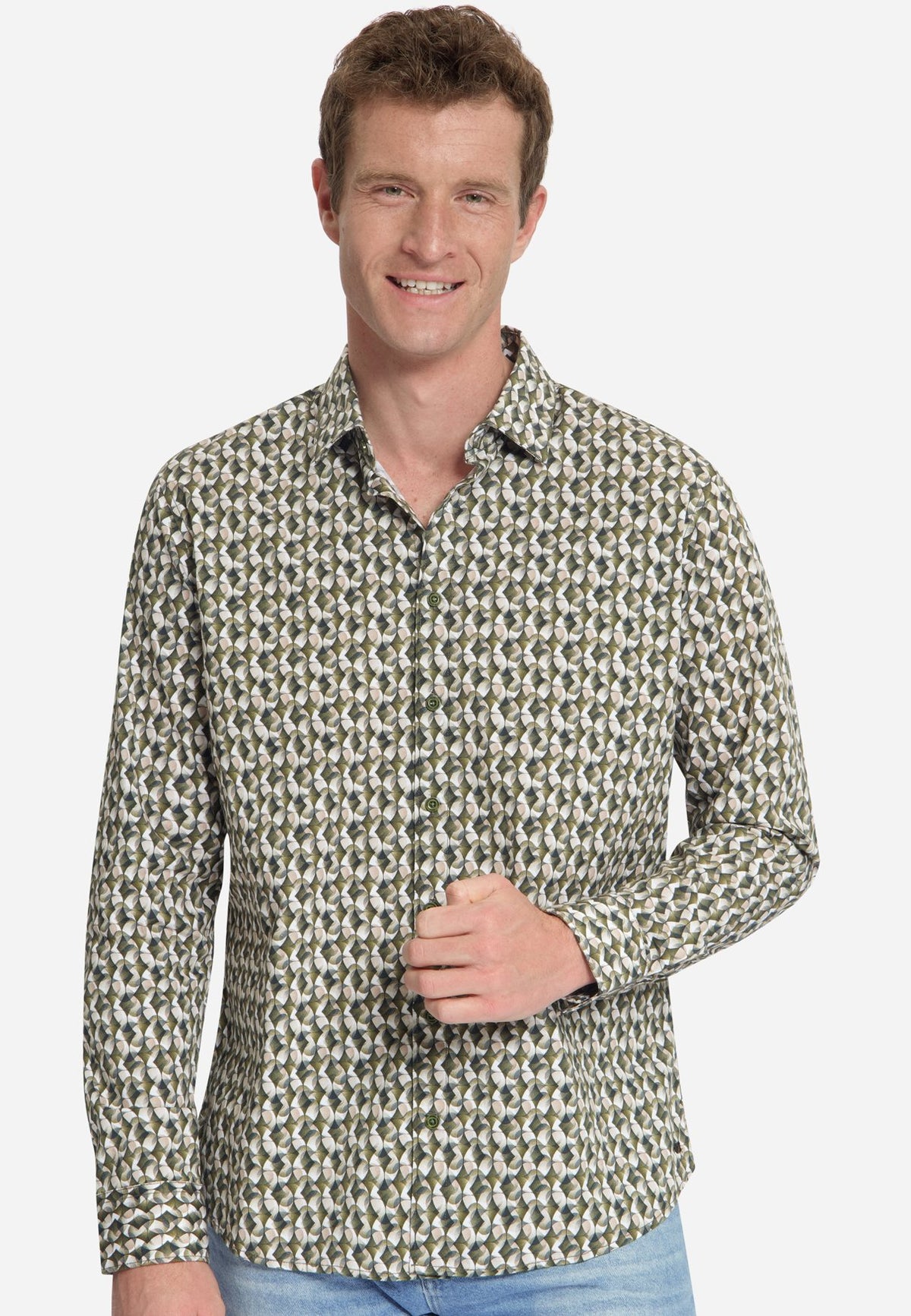 Shirt Allover Print Moss