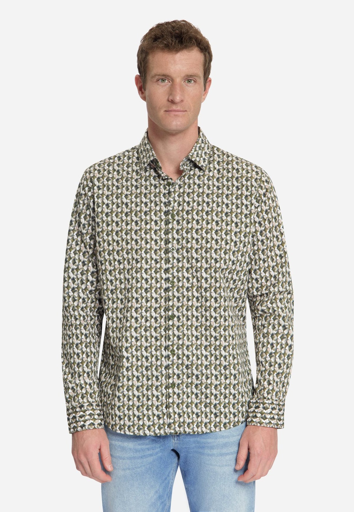Shirt Allover Print Moss