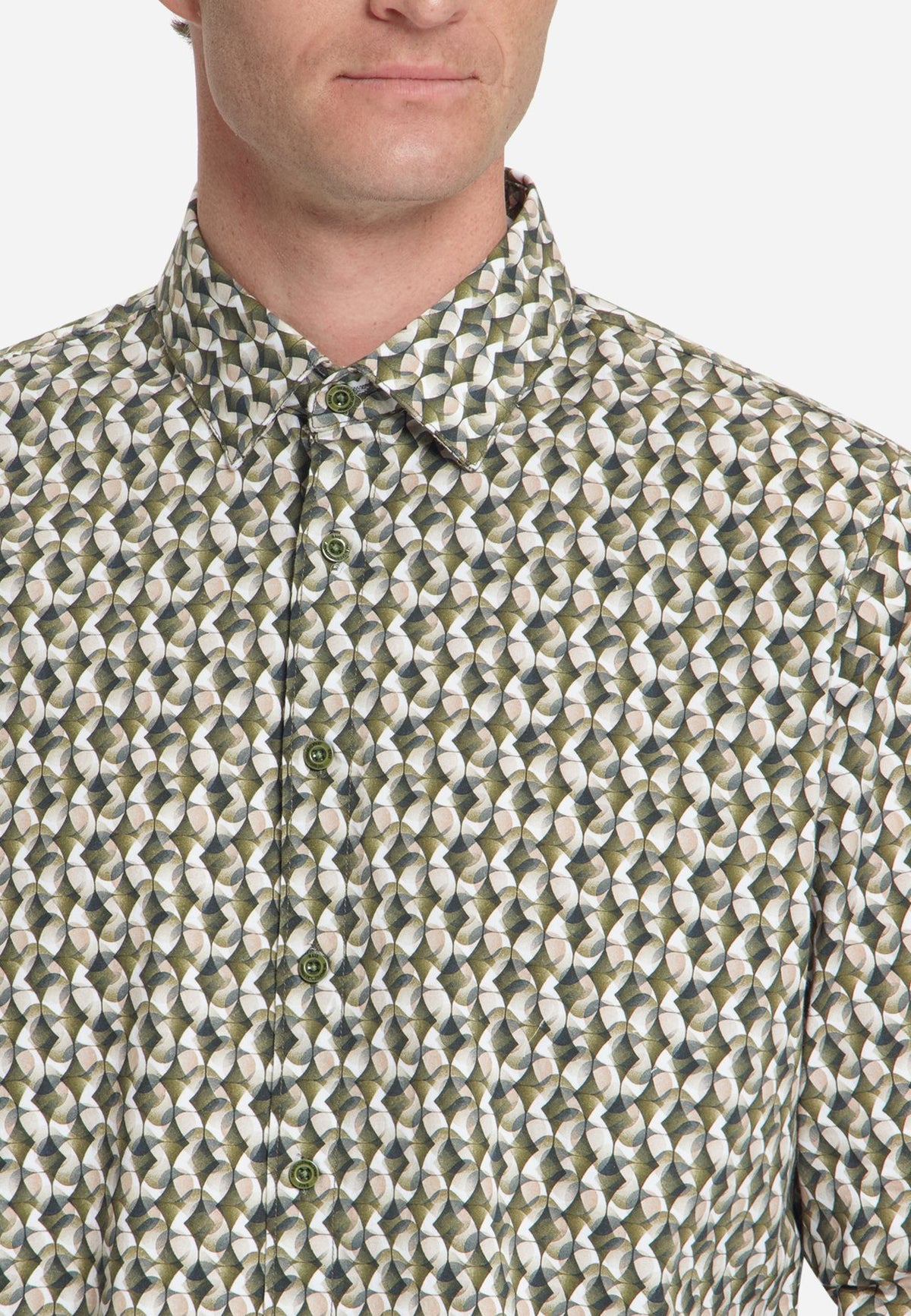Shirt Allover Print Moss