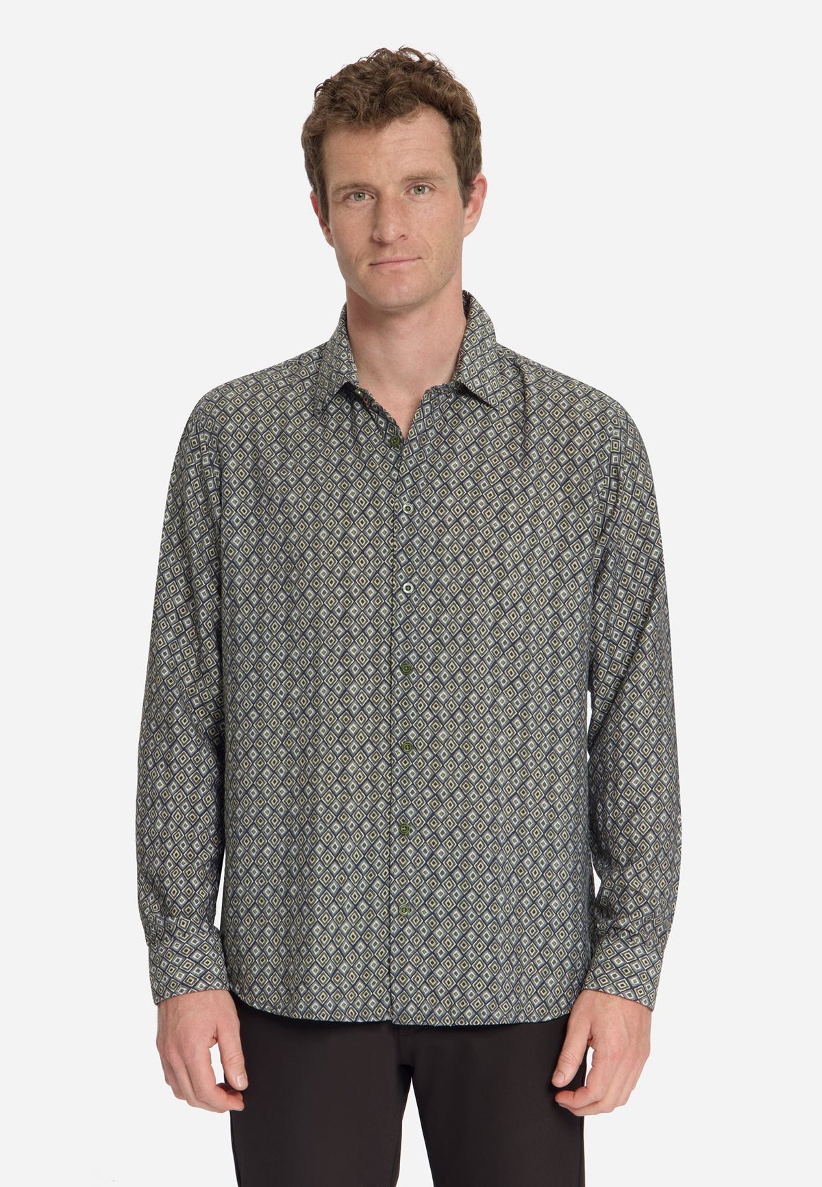 Shirt Allover Print Moss