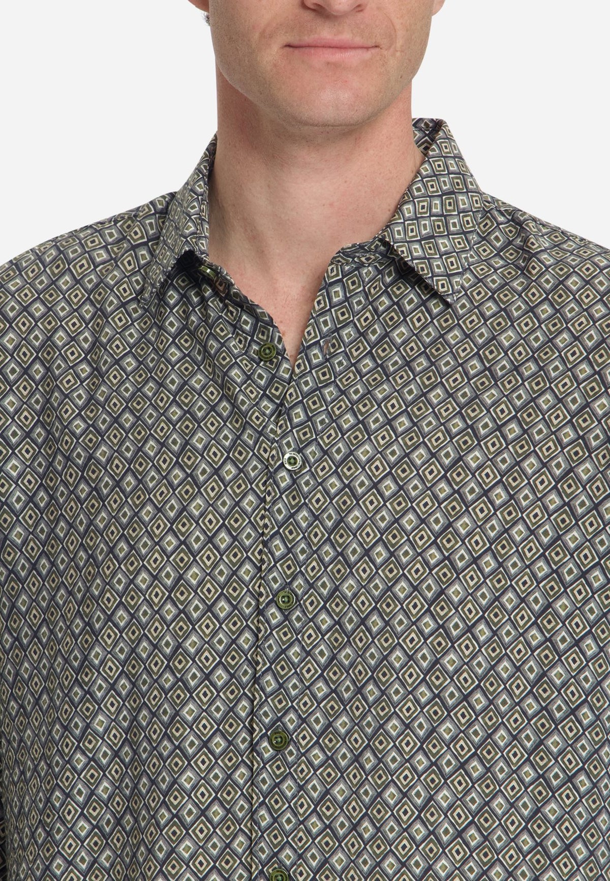 Shirt Allover Print Moss