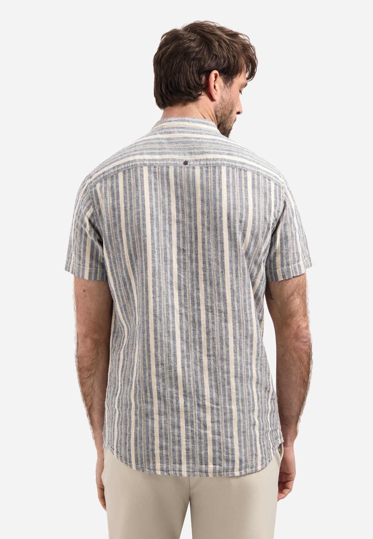 Shirt Dobby Linnen Blue