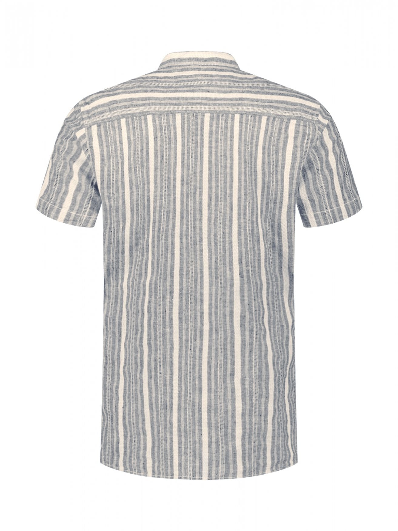 Shirt Dobby Linnen Blue