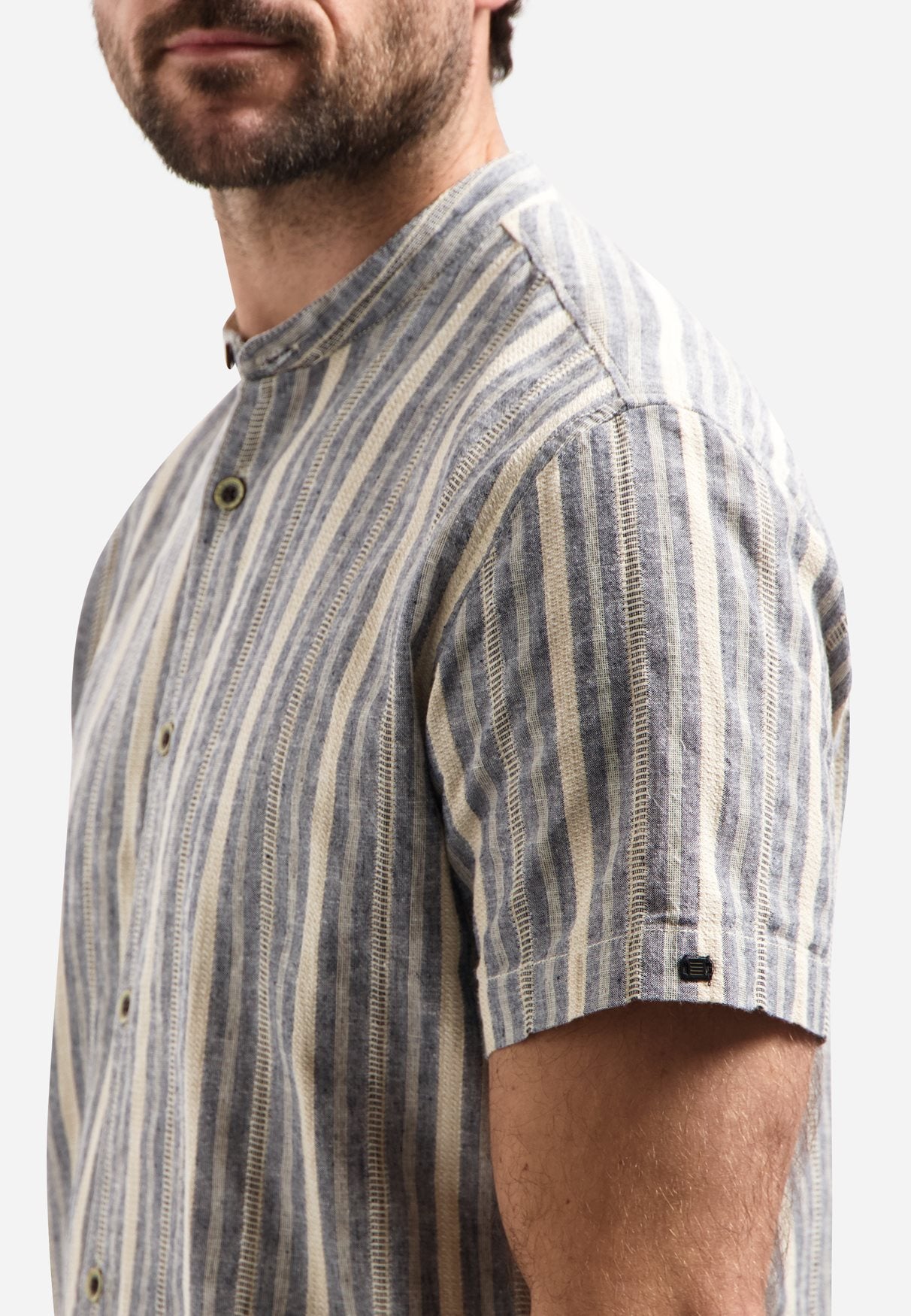 Shirt Dobby Linnen Blue