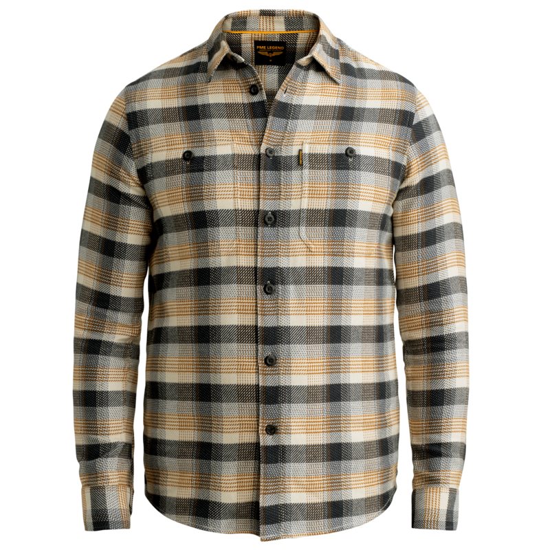 Shirt Dye Check Golden Brown