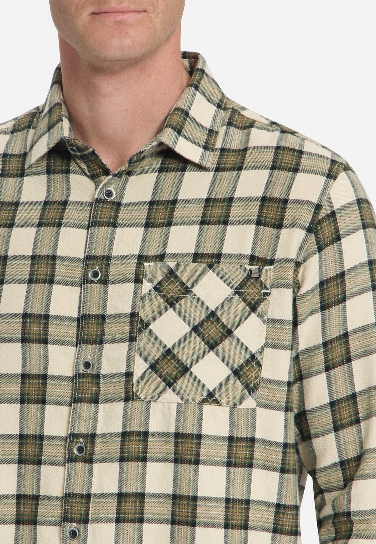 Shirt Flannel Check Stone