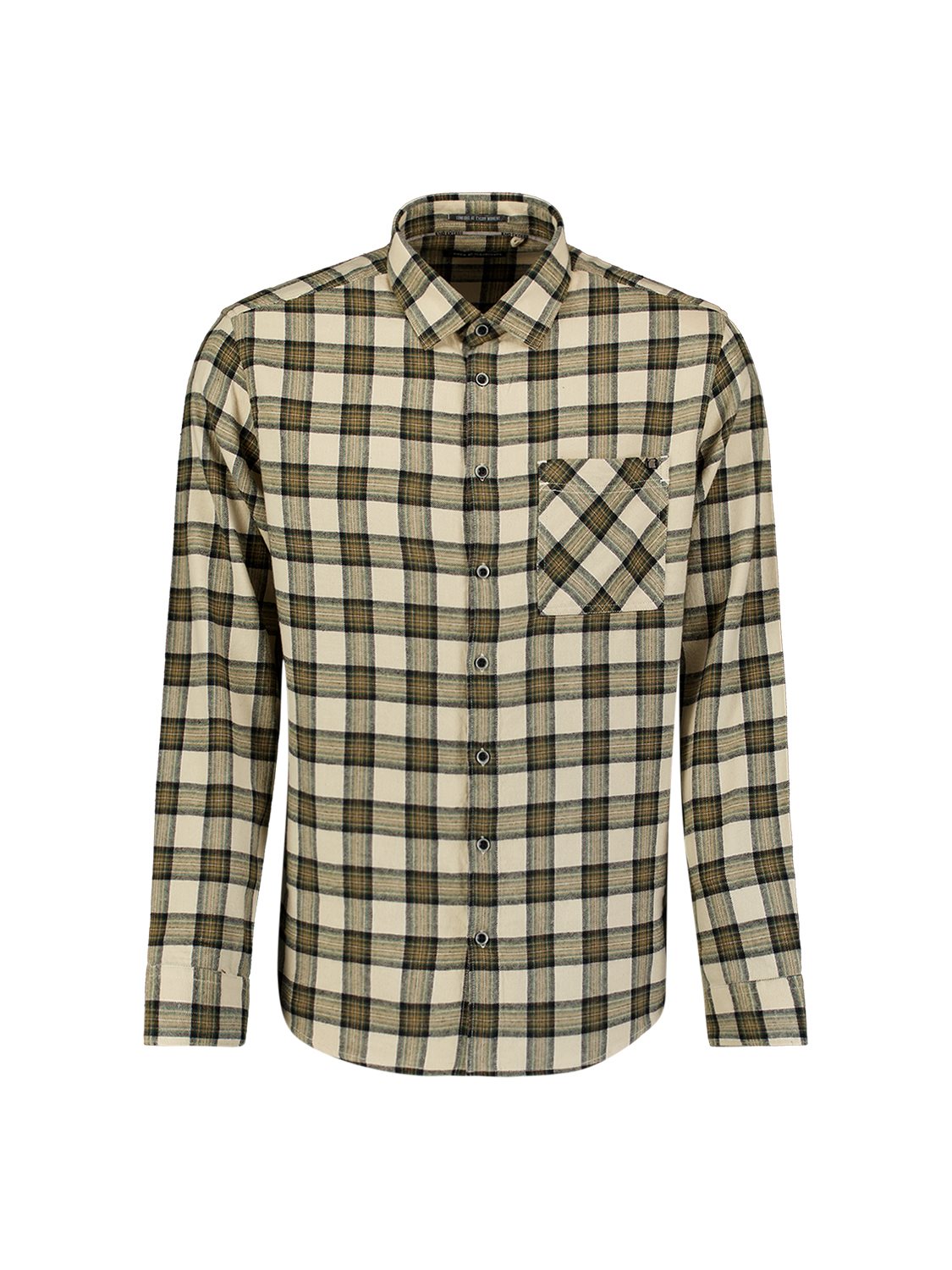 Shirt Flannel Check Stone