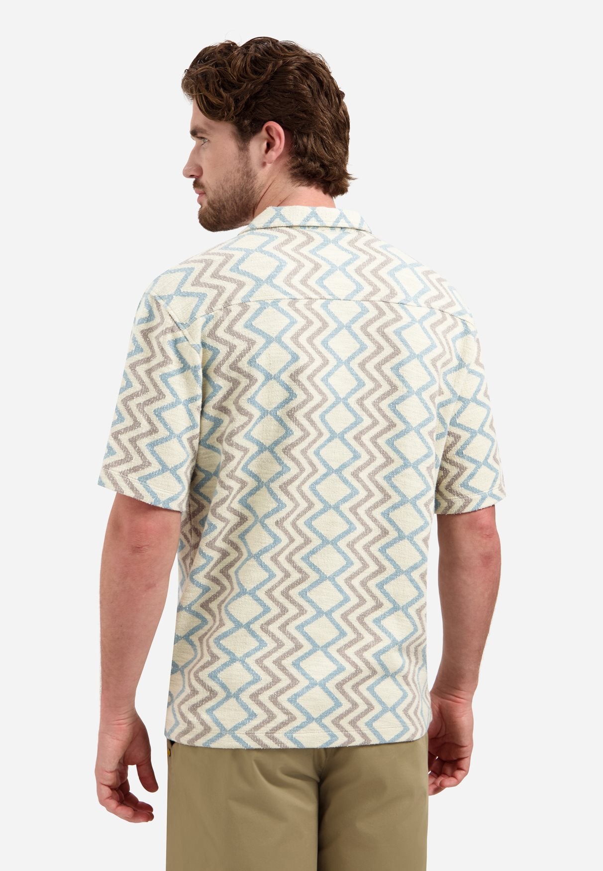 Shirt Jacquard Zigzag Coral