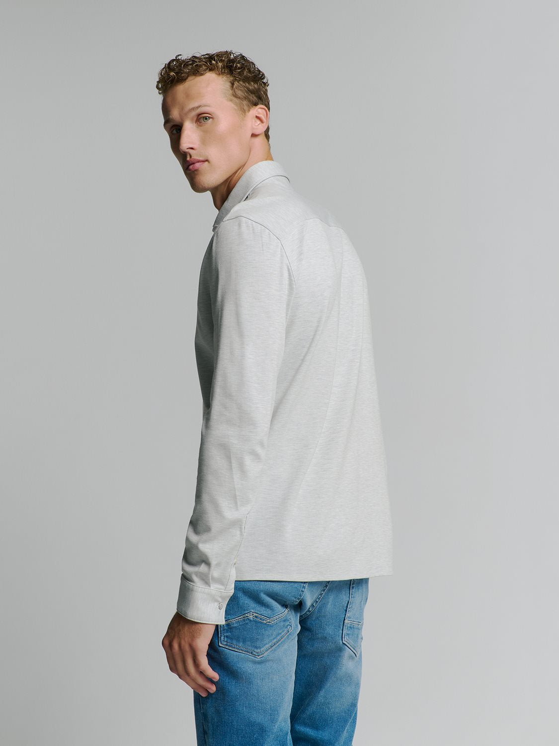 Shirt Jersey Stretch Chalk