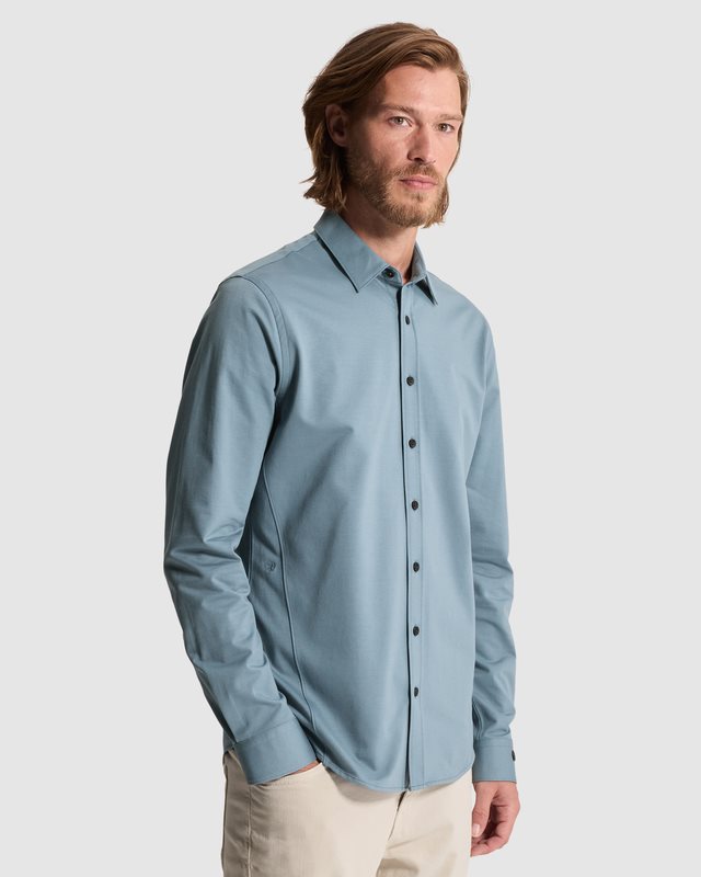 Shirt Twill Jersey Blue Mirage