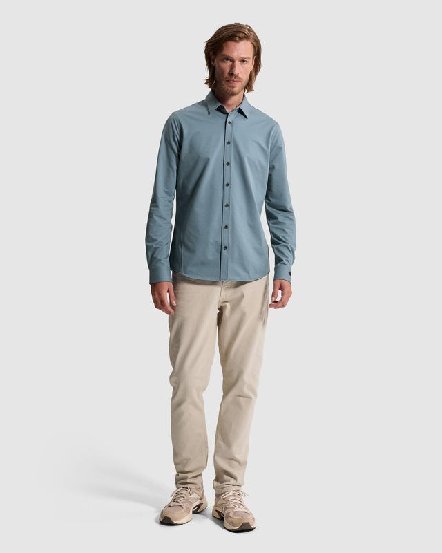 Shirt Twill Jersey Blue Mirage