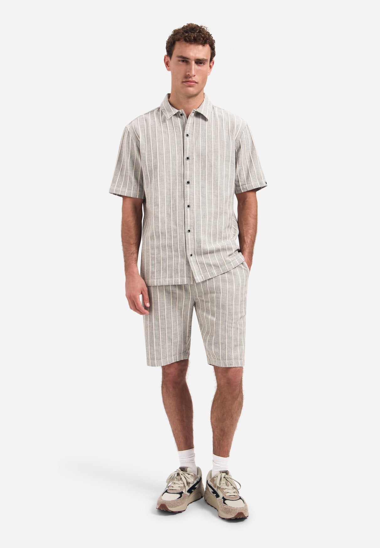 Short Chino Striped Sand