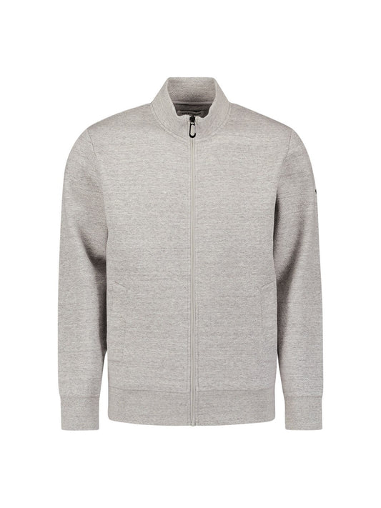 Sweater Zip Grey Melange