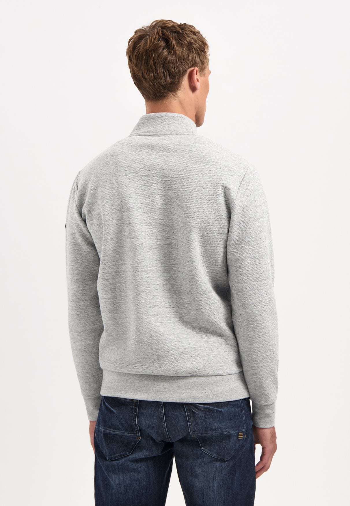 Sweater Zip Grey Melange