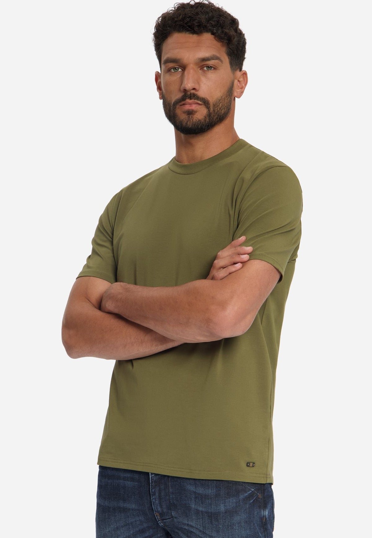 T-shirt Basic Stretch Moss
