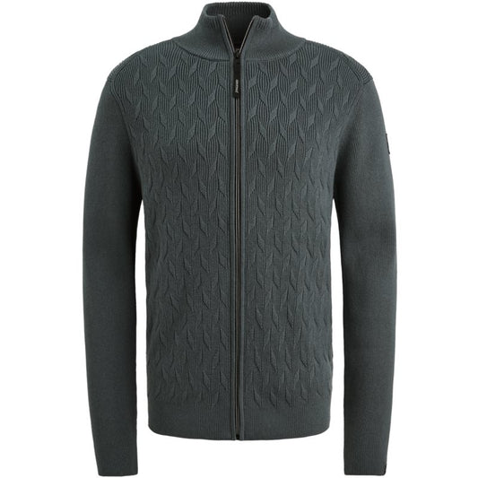 Zip Wool Blend Bering Sea