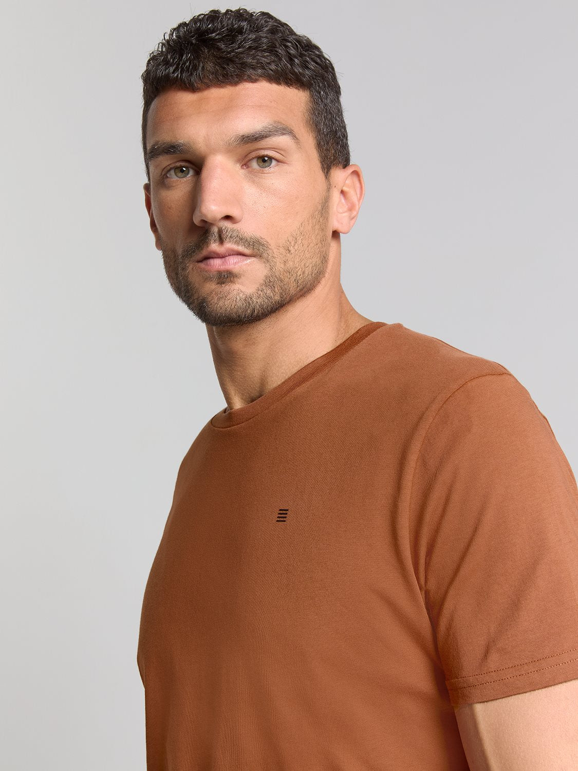 t-shirt Solid Caramel