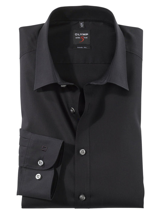 Shirt Bodyfit Zwart