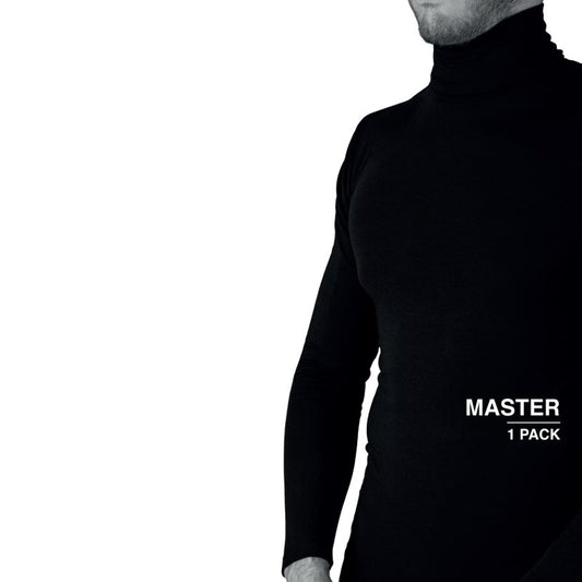 Roll neck shirt black